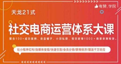 社交电商运营课程，实体新零售拉新留存转化即学即用-职场创业讲堂