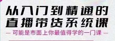 大播汇《从入门到精通的直播带货系统课》四大导师，带你玩转抖音直播带货-职场创业讲堂