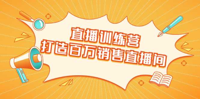 直播训练营：打造百万销售直播间 教会你如何直播带货，抓住直播大风口-职场创业讲堂